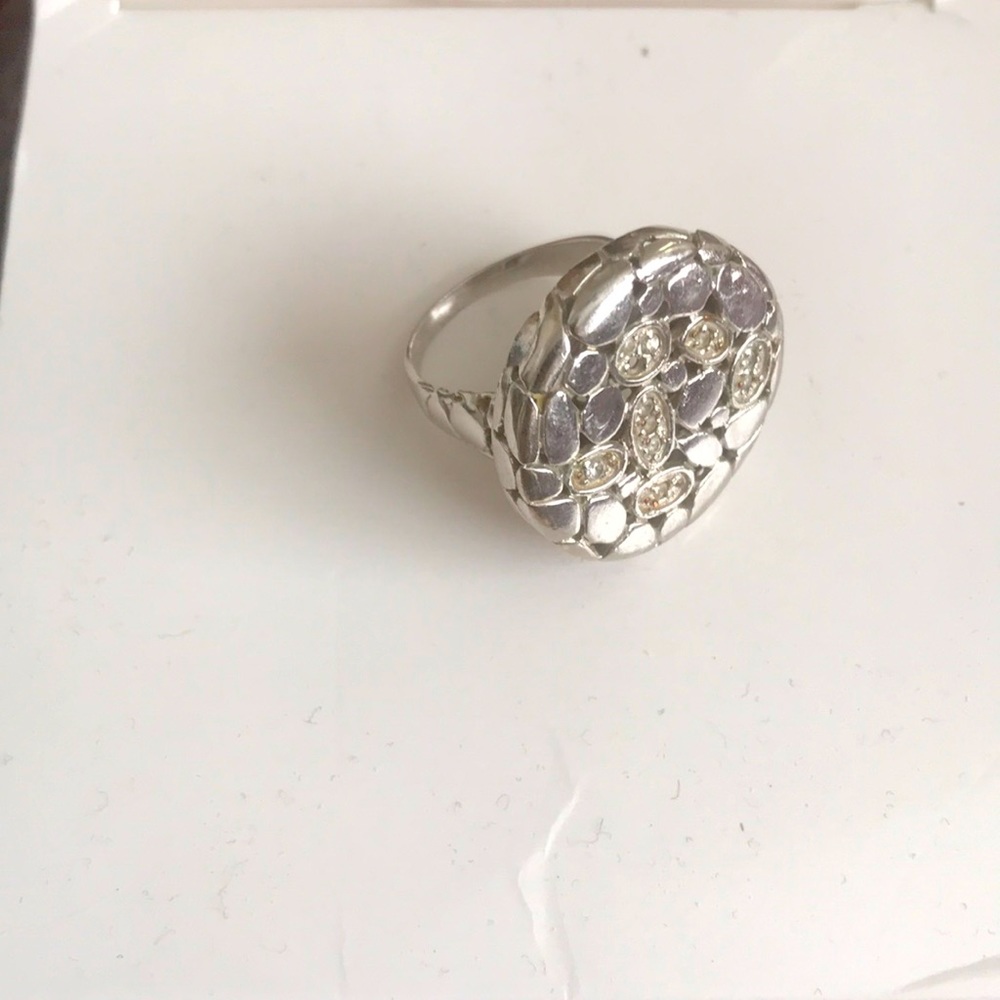 Silver statement ring